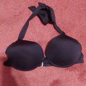 Massimo Black Large Halter Swim Top Pushup